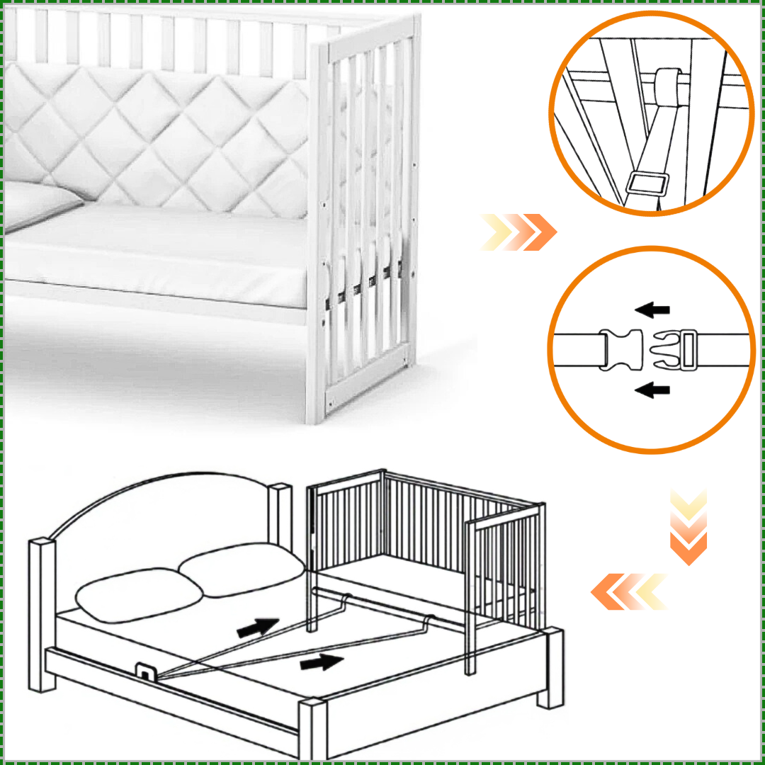 Systém upevnění přístavných postýlek Gekko Kids